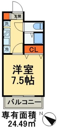 ライジングプレイス松戸の物件間取画像